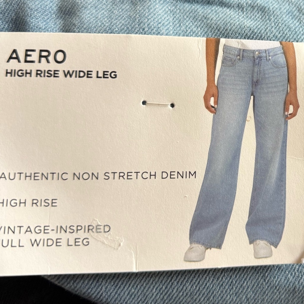 Aeropostale Blue Denim High Rise Wide Leg Jeans Women’s Size 10 NWT - Picture 5 of 5